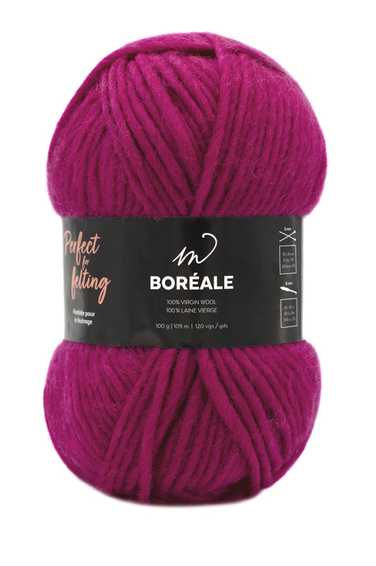 Boréale Yarn (100% Wool)- Dragon Fruit