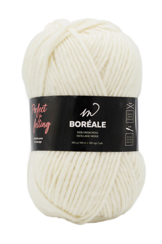Boréale Yarn (100% Wool)- Snow