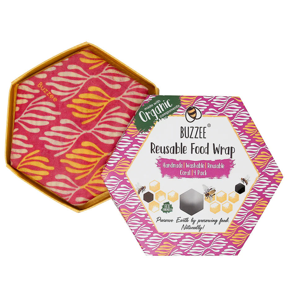 Buzzee Reusable Foodwraps 4-Pack