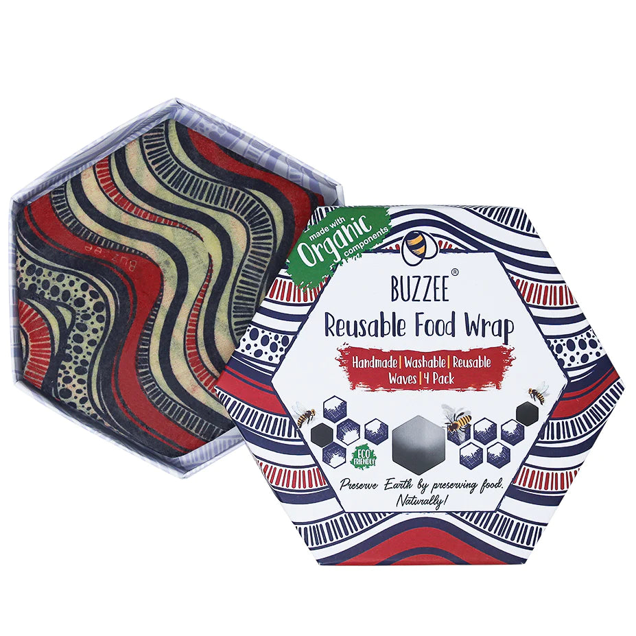 Buzzee Reusable Foodwraps 4-Pack