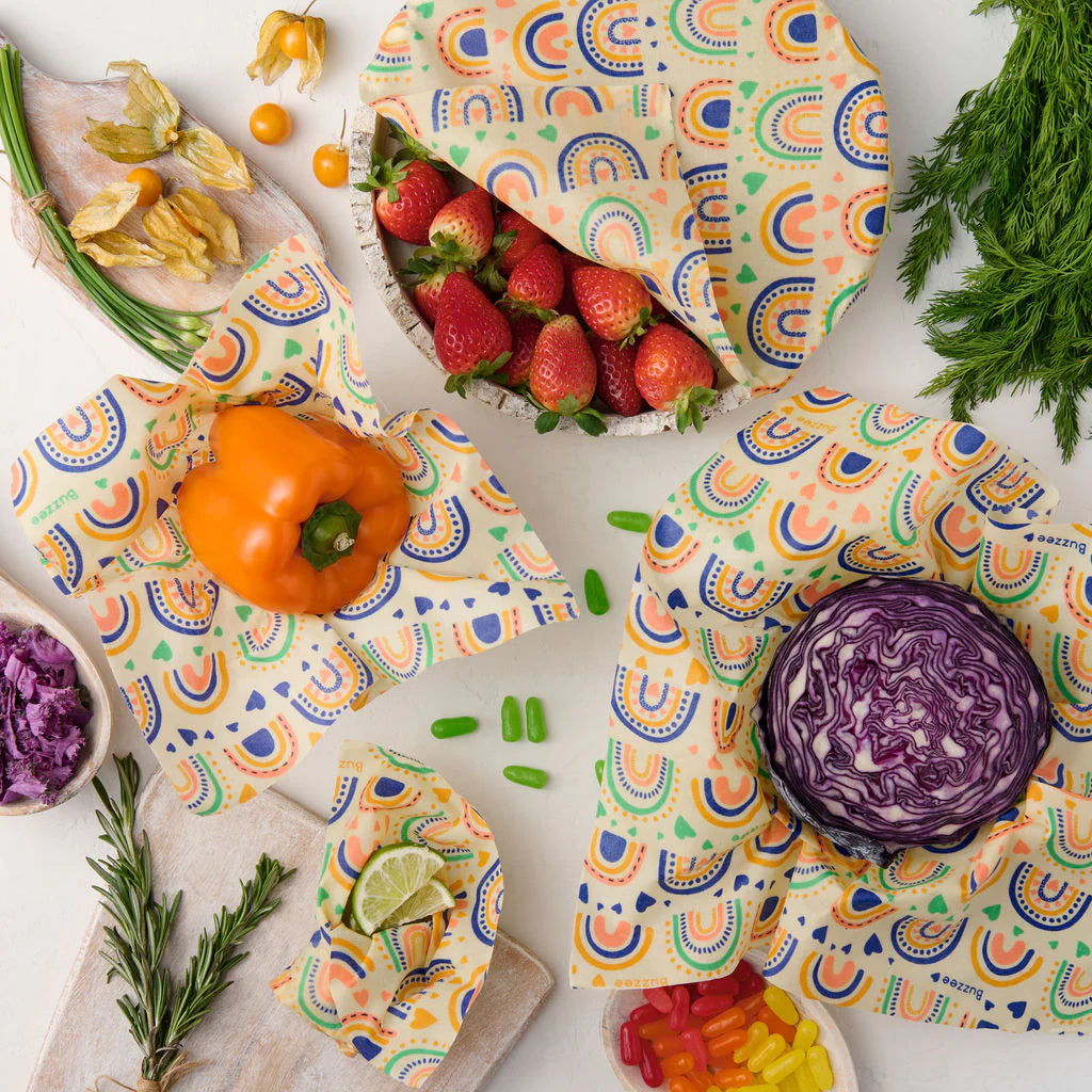 Buzzee Reusable Foodwraps 4-Pack