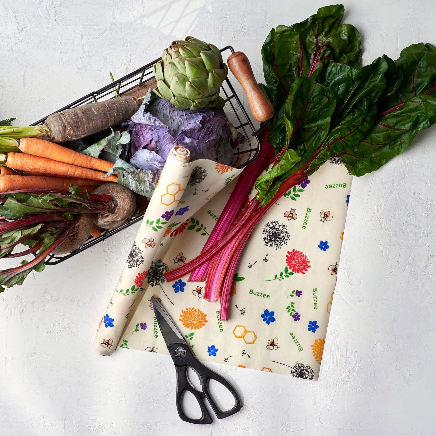 Buzzee Reusable Food Wrap Roll 13x60" Custom Cut