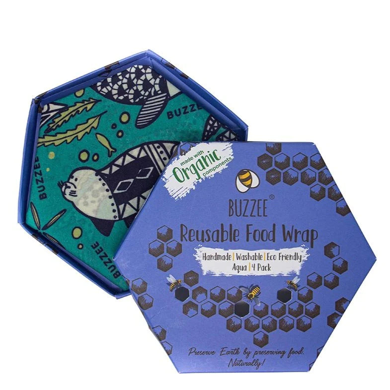 Buzzee Reusable Foodwraps 4-Pack