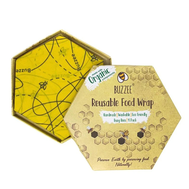 Buzzee Reusable Foodwraps 4-Pack
