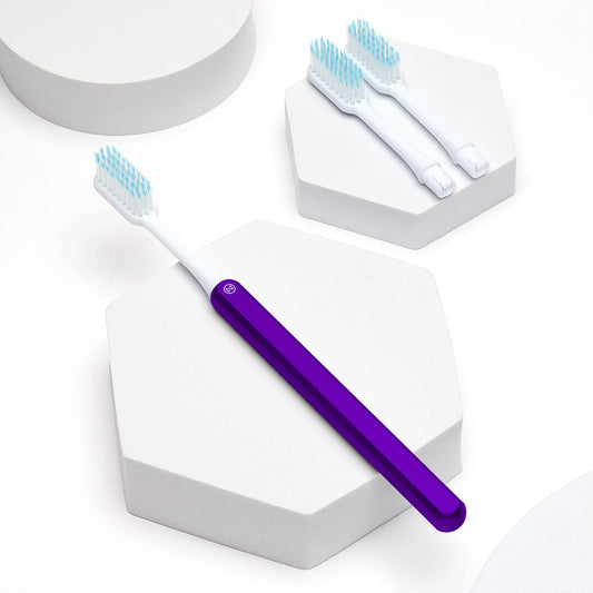 New! Nada Purple Toothbrush + 2 brush heads