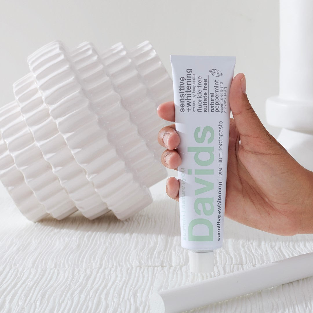 Davids Premium Natural Toothpaste - Peppermint Sensitive+Whitening