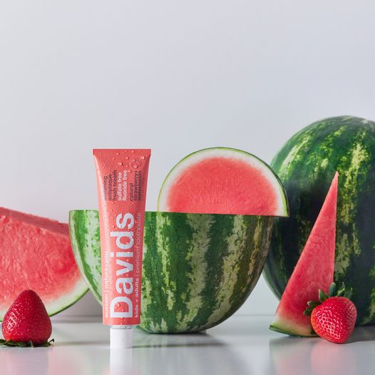 Davids Premium Natural Toothpaste - Watermelon + Strawberry