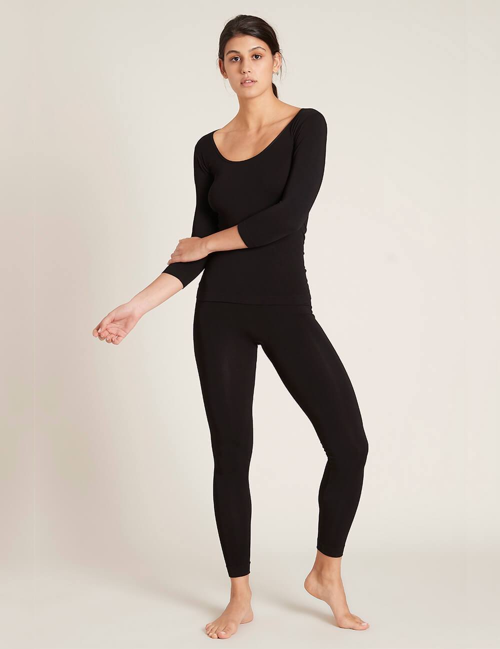 Scoop Neck Top Black