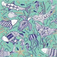Buzzee Reusable Sandwich Wrap- Aqua
