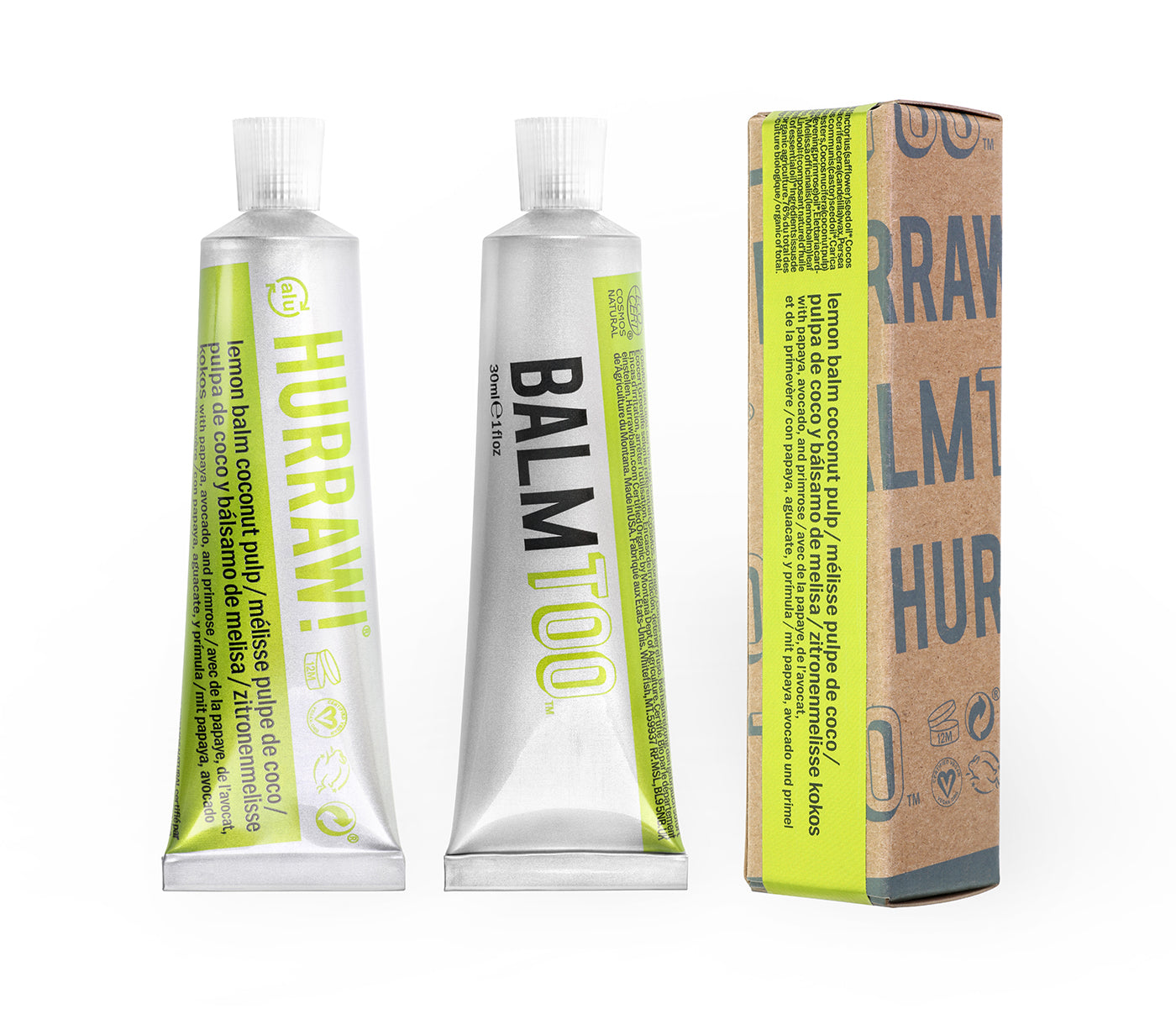 Hurraw Lemon Balm Coconut Pulp BALMTOO*