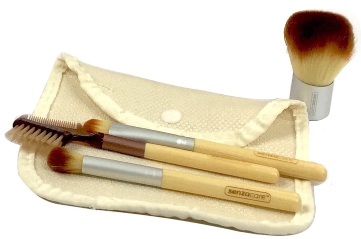 5 Piece Bamboo Makeup Brush Set