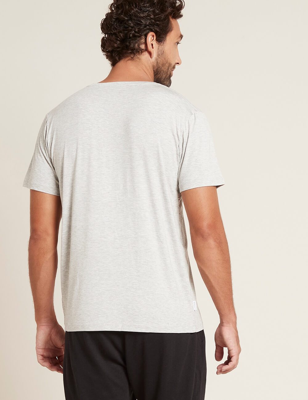 Crew Neck T-Shirt Mens Light Grey Marl