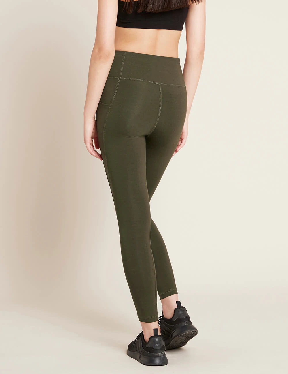 Active Blended High-Waisted Full Leggings w/ Pockets- Dark Olive