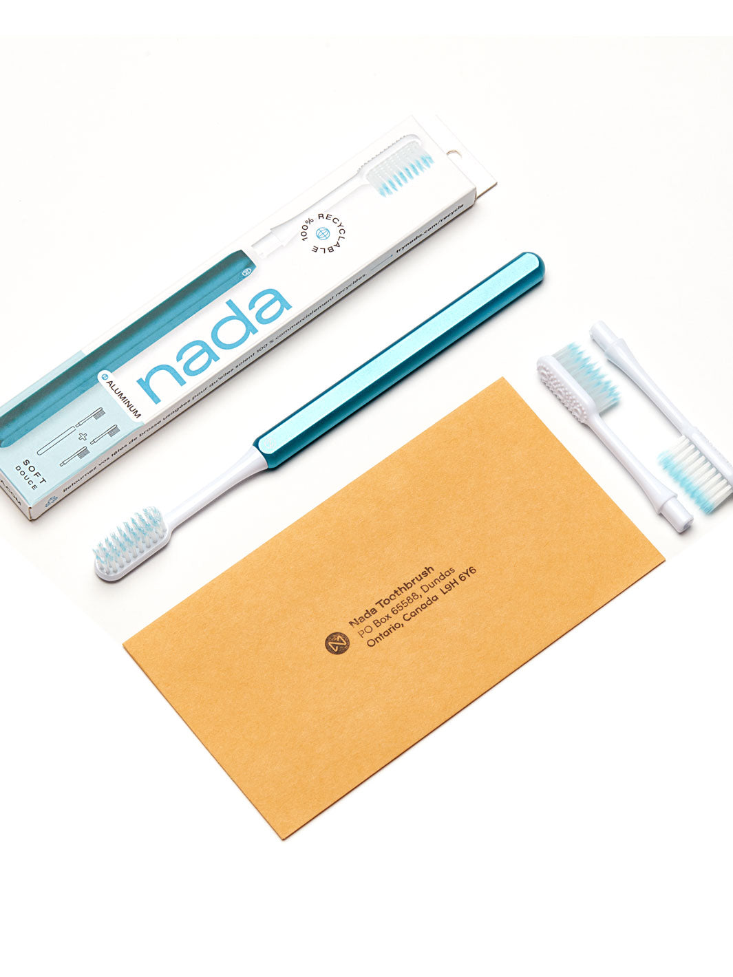 Nada Arctic Blue Toothbrush + 2 brush heads