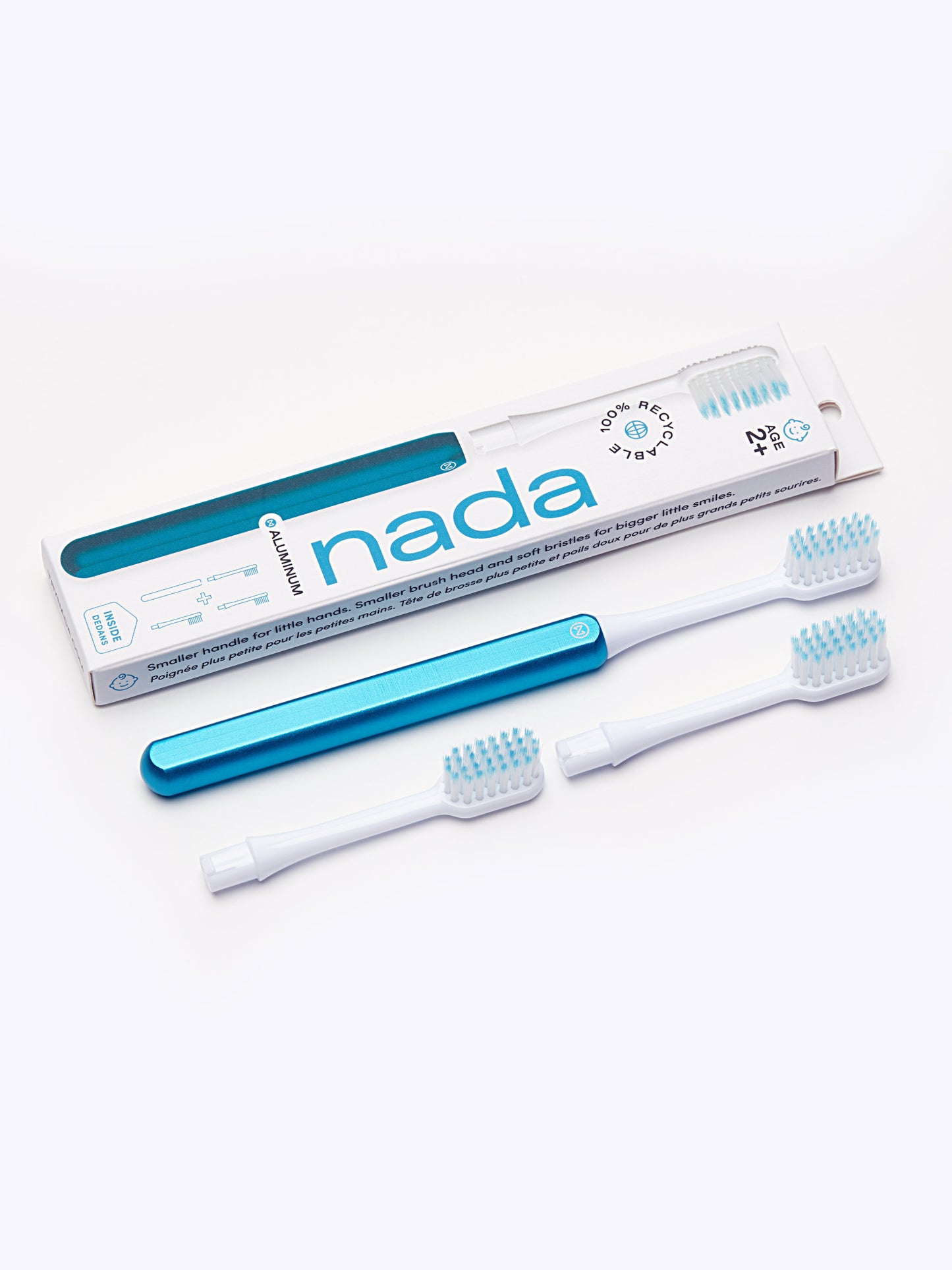 Nada Kids Blue Toothbrush + 2 brush heads