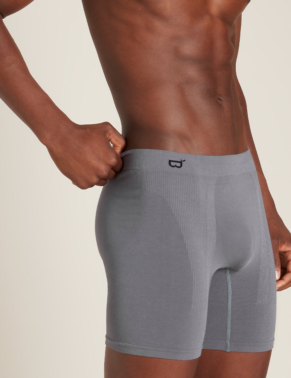 Mens Long Boxers Grey