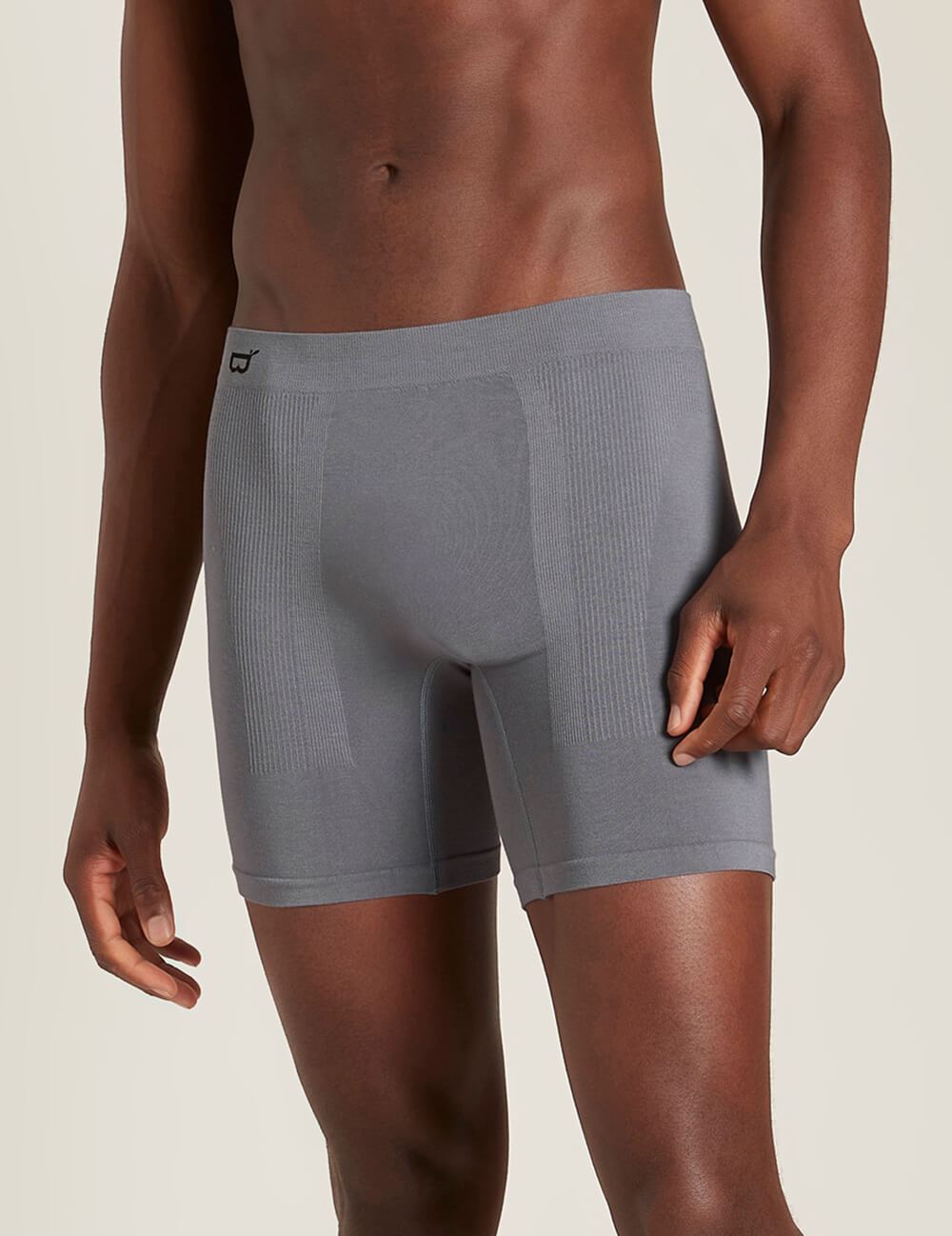 Mens Long Boxers Grey