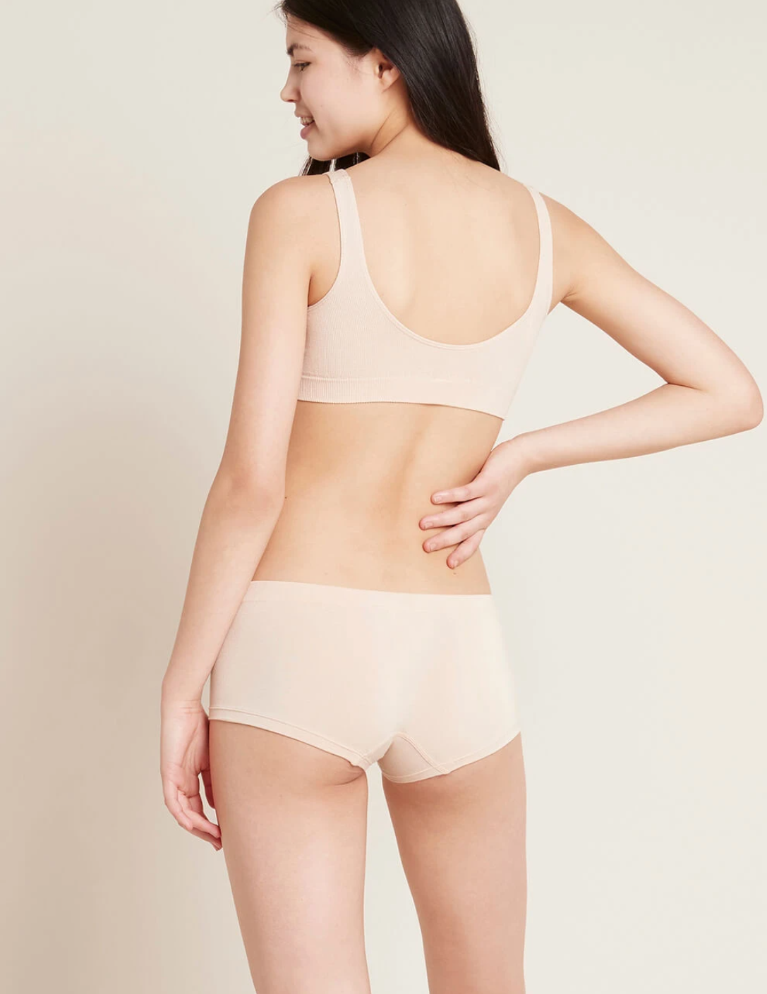 Boy Leg Brief Beige