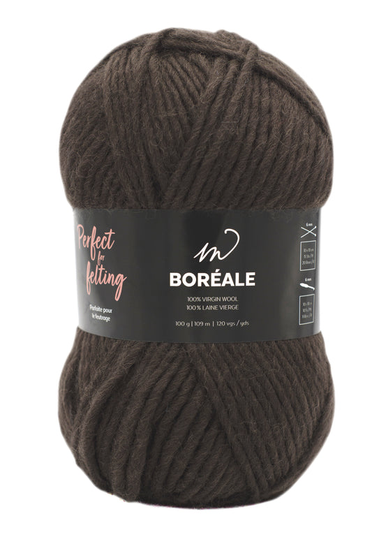 Boréale Yarn (100% Wool)- Brown