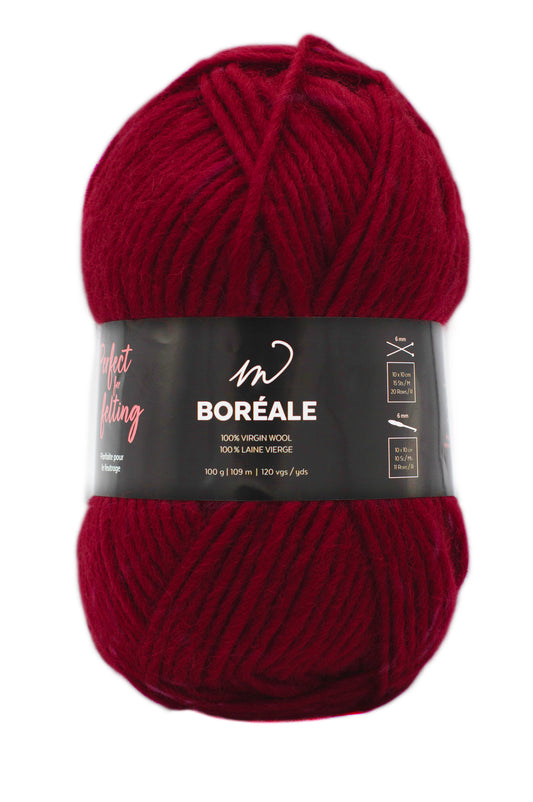 Boréale Yarn (100% Wool)- Burgundy