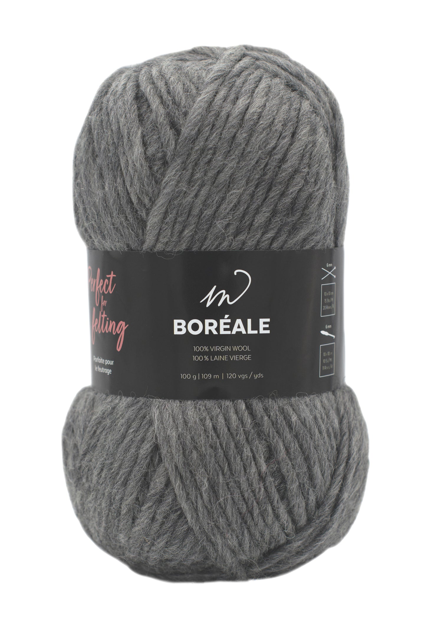 Boréale Yarn (100% Wool)- Grey Ash