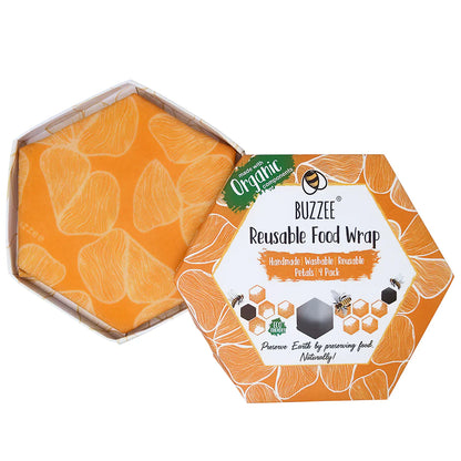 Buzzee Reusable Foodwraps 4-Pack