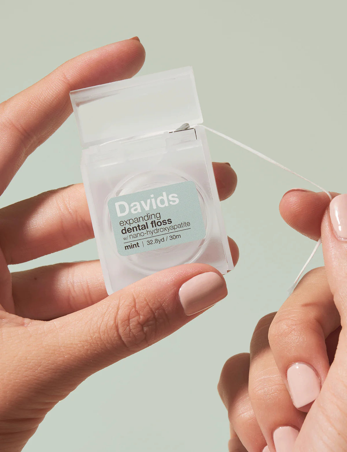 Davids expanding dental floss: refillable dispenser + refill