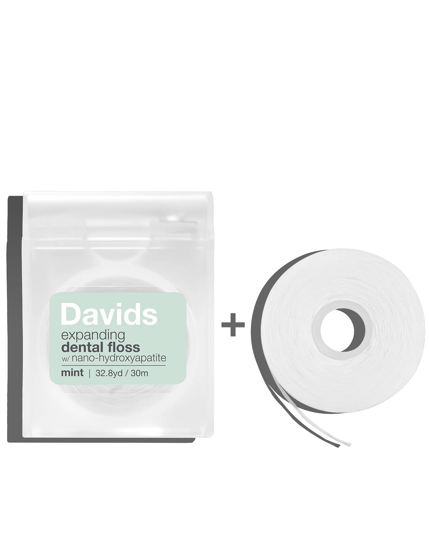 Davids expanding dental floss: refillable dispenser + refill