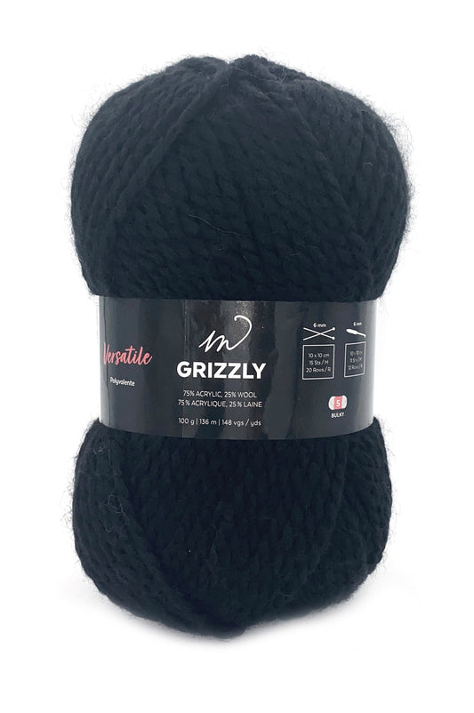 Grizzli Yarn (75% Acrylic 25% Wool)- Ink