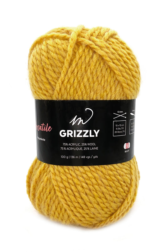 Grizzli Yarn (75% Acrylic 25% Wool)- Ocher