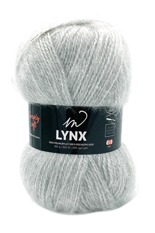 Lynx Yarn (100% Brushed Polyacrylic)- Pearl Grey