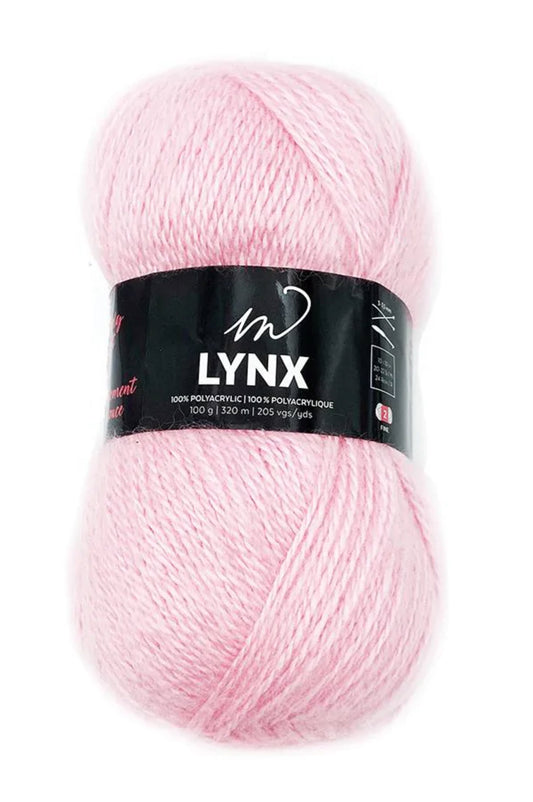 Lynx Yarn (100% Brushed Polyacrylic)- Powdery Pink