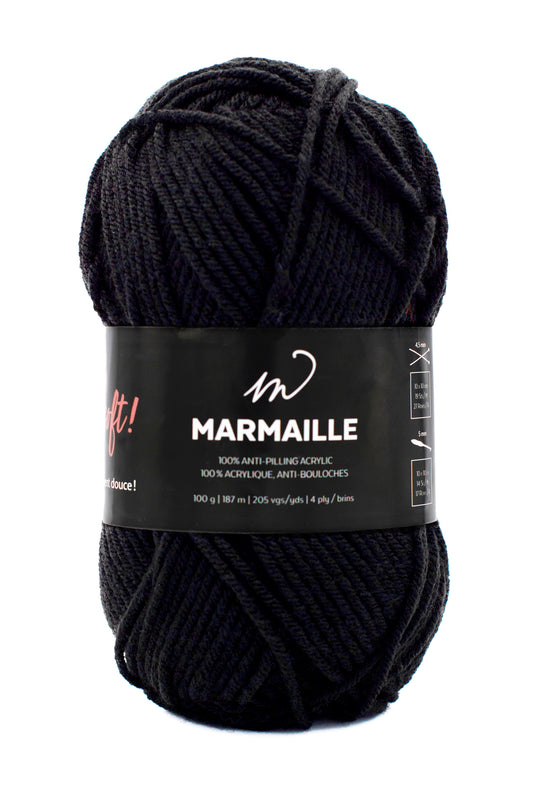 Marmaille Yarn (100% Acrylic)- Black