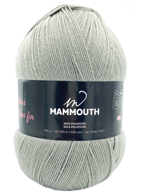 Mammouth Yarn (100% Polyester)- Medium Grey