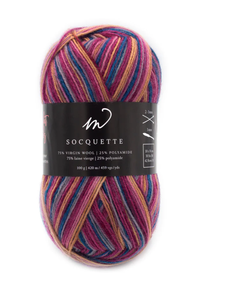 Socquette Yarn (75% Wool, 25% Polyamid)- Mixed Candy