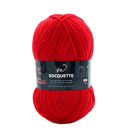 Socquette Yarn (75% Wool, 25% Polyamid)- Cherry