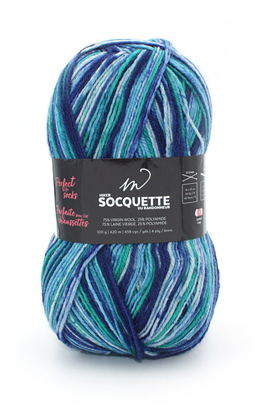 Socquette Yarn (75% Wool, 25% Polyamid)- Mixed Sea Side
