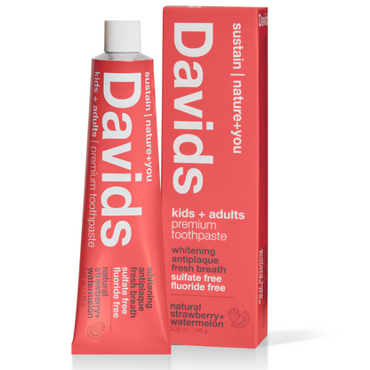 Davids Premium Natural Toothpaste - Watermelon + Strawberry