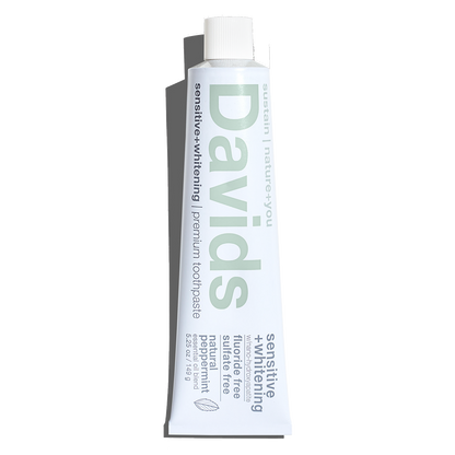 New! Davids Natural Toothpaste MOBILE/TRAVEL SIZE - Peppermint Sensitive+Whitening