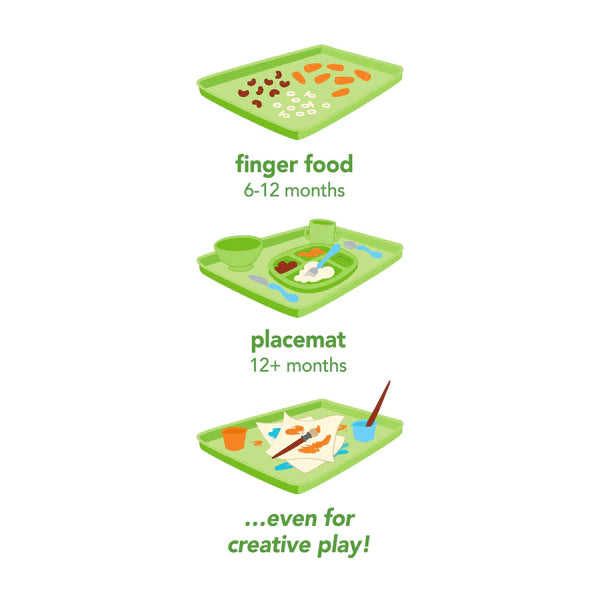 Green Sprouts Finger Food Platemat - Aqua
