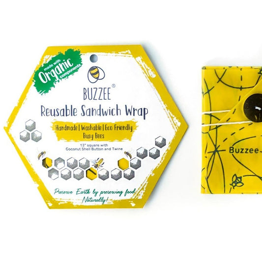Buzzee Reusable Sandwich Wrap- Busy Bee