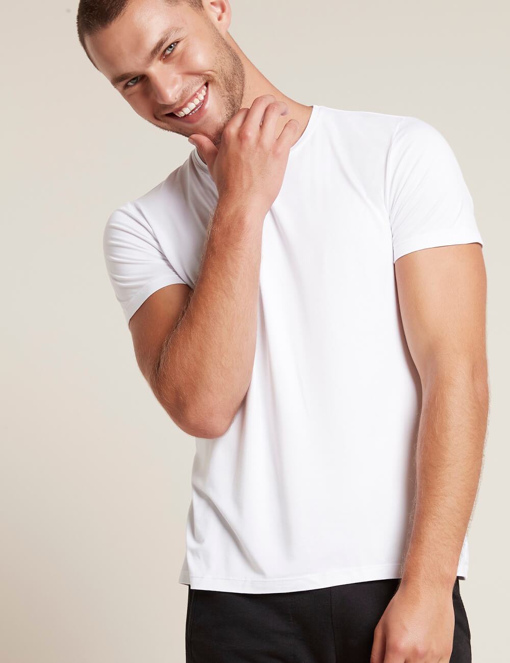 Crew neck outlet white shirt