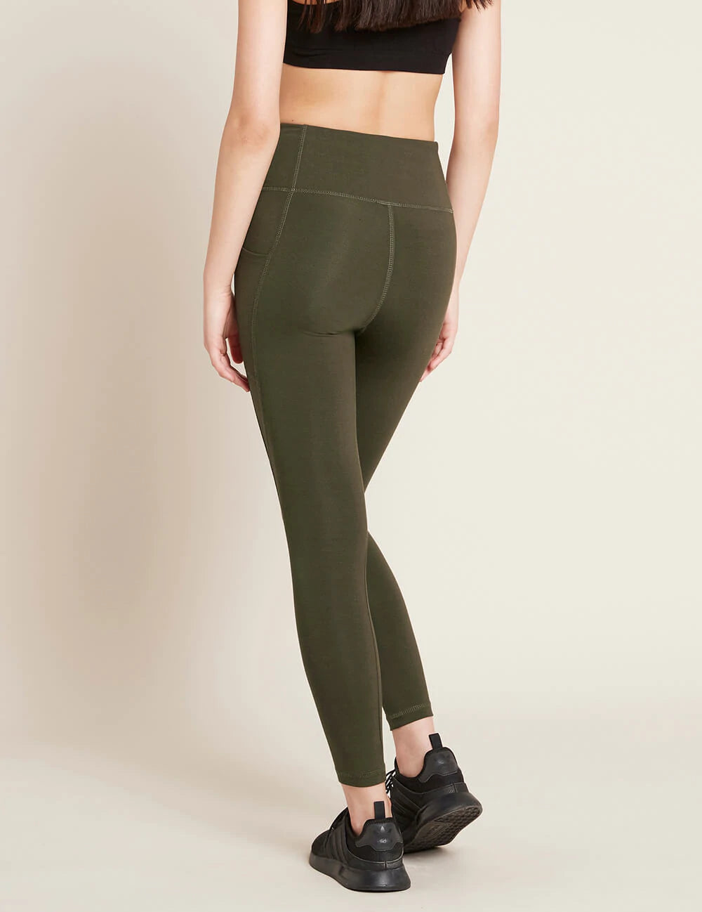 Solid leggings with back zip pocket – ImageBoutique