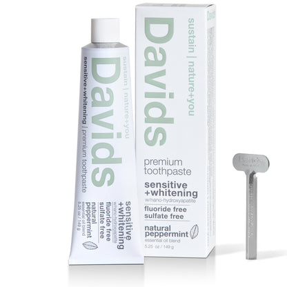 Davids Premium Natural Toothpaste - Peppermint Sensitive+Whitening