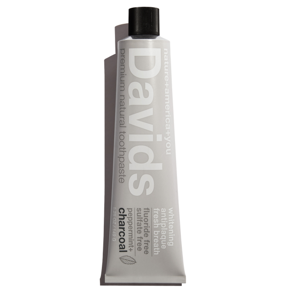 Davids Premium Natural Toothpaste  - Peppermint+Charcoal