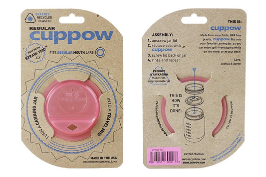 Pink Regular 2.5" Cuppow w/ Straw-Tek